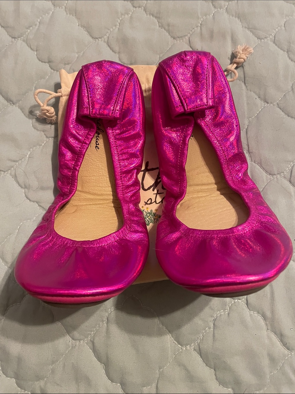 The Storehouse Flats iridescent fuschia pink ballet flats - Picture 4 of 5